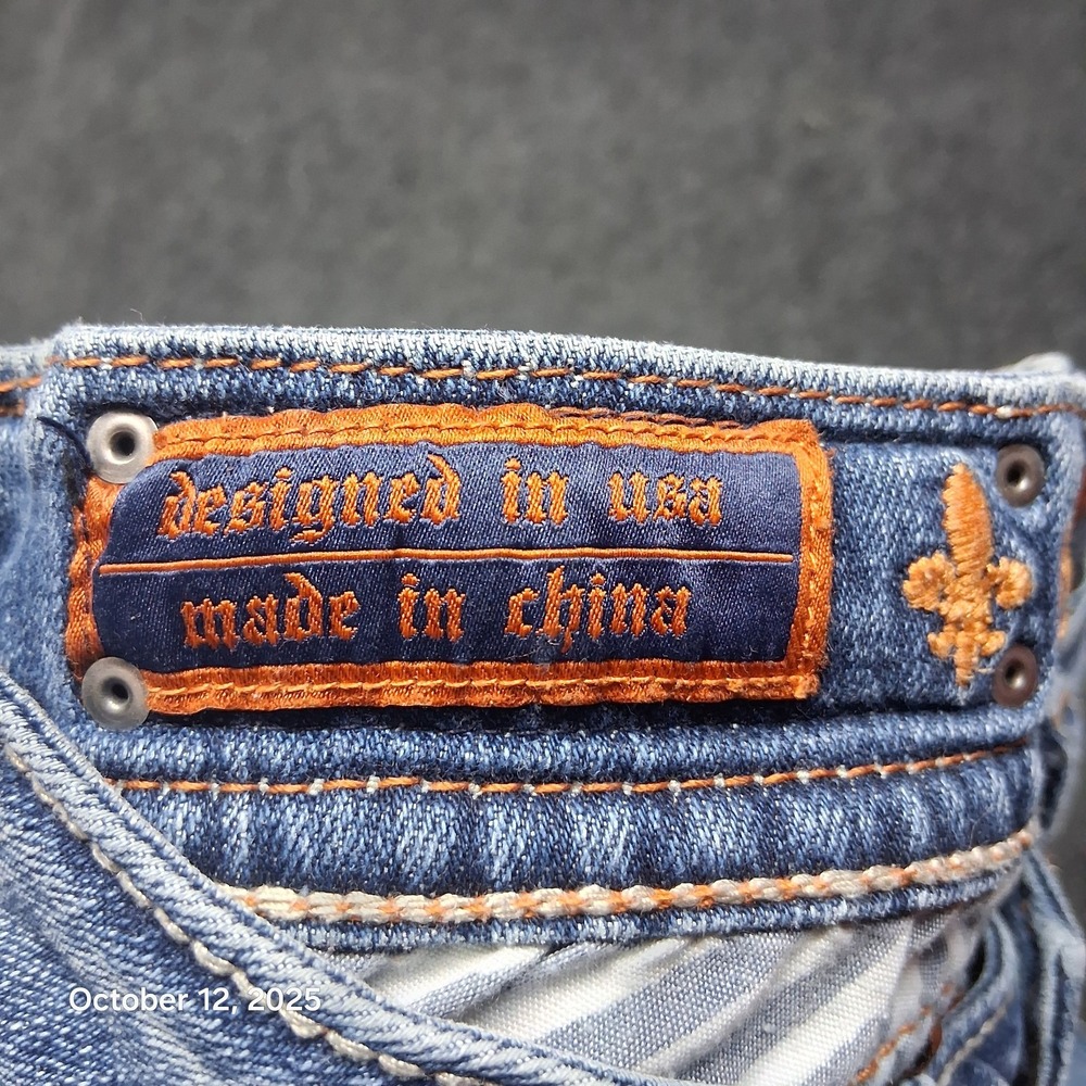 Rock Revival Jeans Womens Size 29 Stephanie Boot Embroidered Flap Pocket - Picture 6 of 13